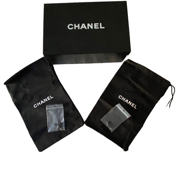 CHANEL Accessories - Chanel Shoe Box With Two Dust Covers and Two Sets of New Replacement Tap Tips